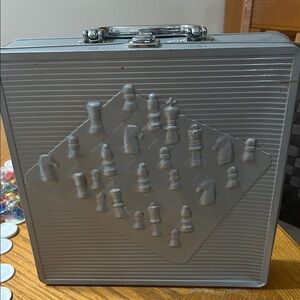 Chess and Checkers w/ multiple games Set with Colorful Pieces